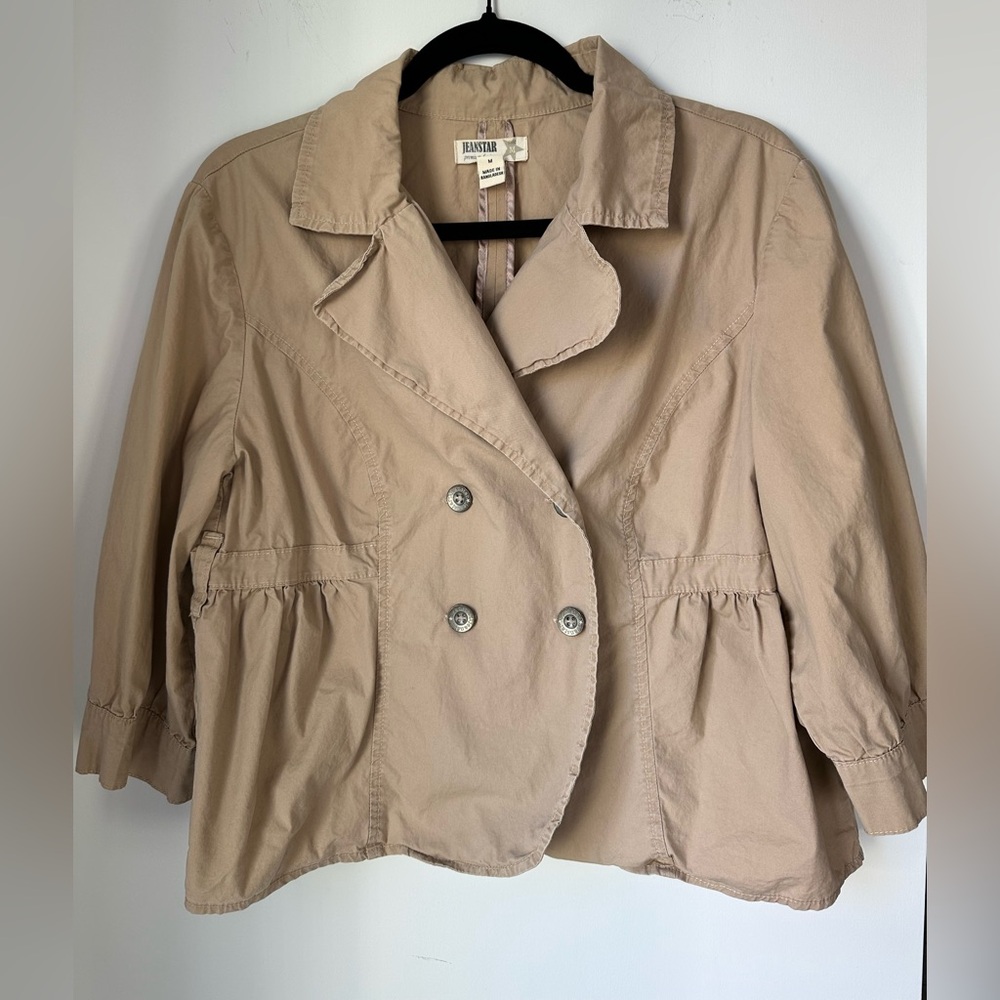 Khaki pea coat size medium woman